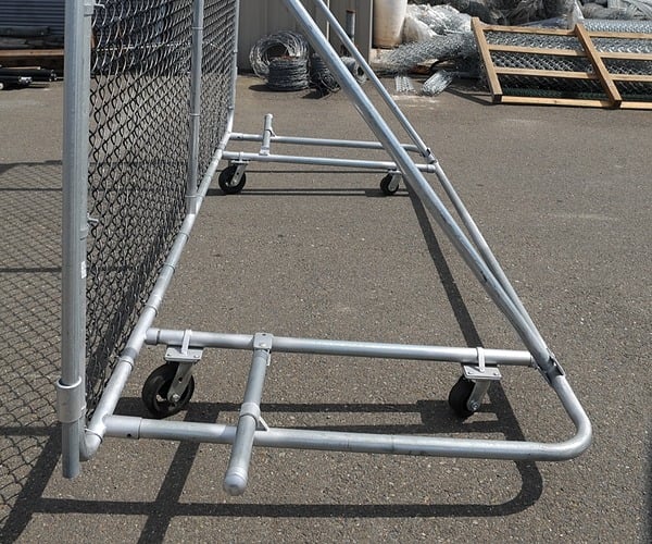 Portable Security fencing wheeled panel